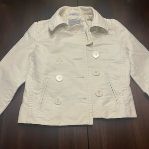 Old Navy Cream Pea Coat Classic Collar